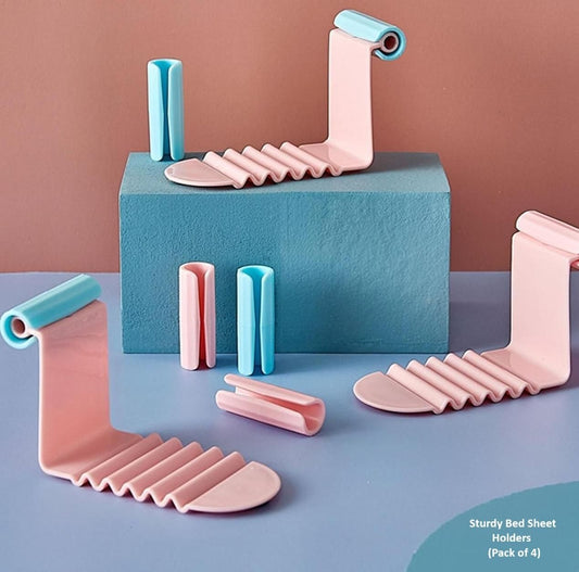 Sturdy Bed Sheet Holders (Pack of 2) - Heavy-Duty Fitted Sheet Clips, No-Slip Grip