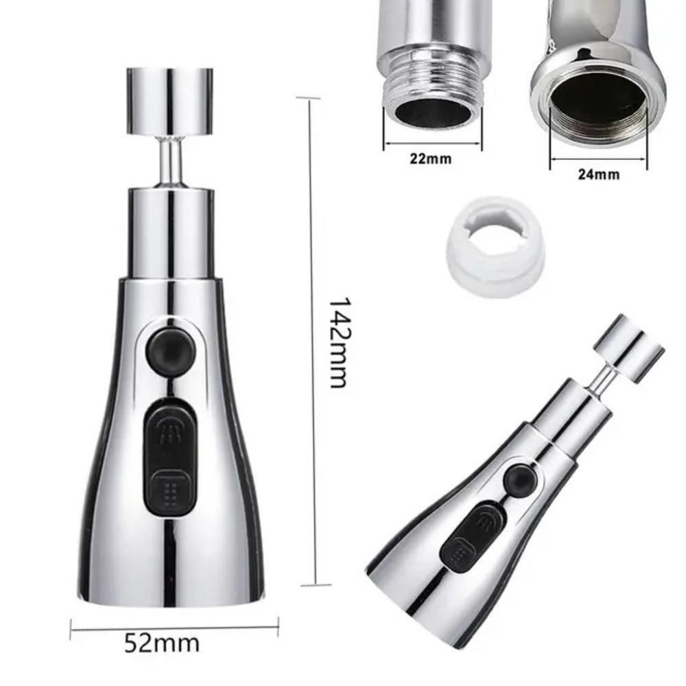 3-Mode Kitchen Sink Faucet - Aerate, Shower & Stream Spray for Easy Cleaning