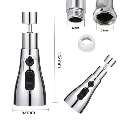 3-Mode Kitchen Sink Faucet - Aerate, Shower & Stream Spray for Easy Cleaning