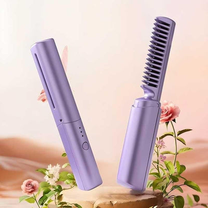 Meneflix Cordless Mini Hair Straightener: Travel-Ready Hot Comb