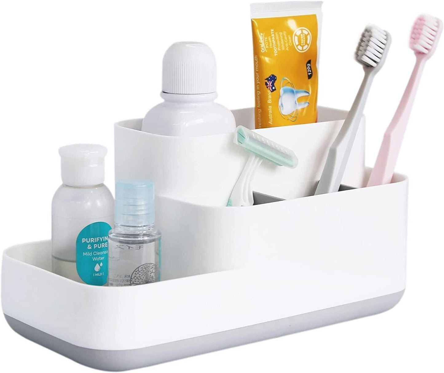 Multi-Compartment Storage Caddy for Kitchen & Bath