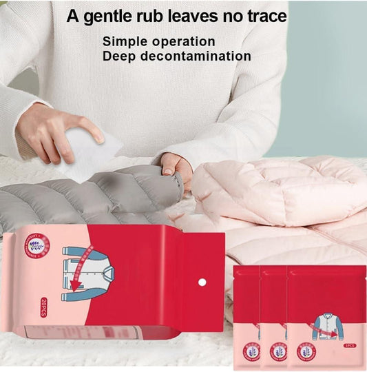 Stain Removal Wet Wipes - Instant Fabric Cleaner for Clothes, Upholstery & Carpets (60 Wipes)